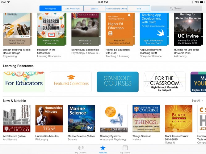 Apps In The Classroom: ITunes U Courses